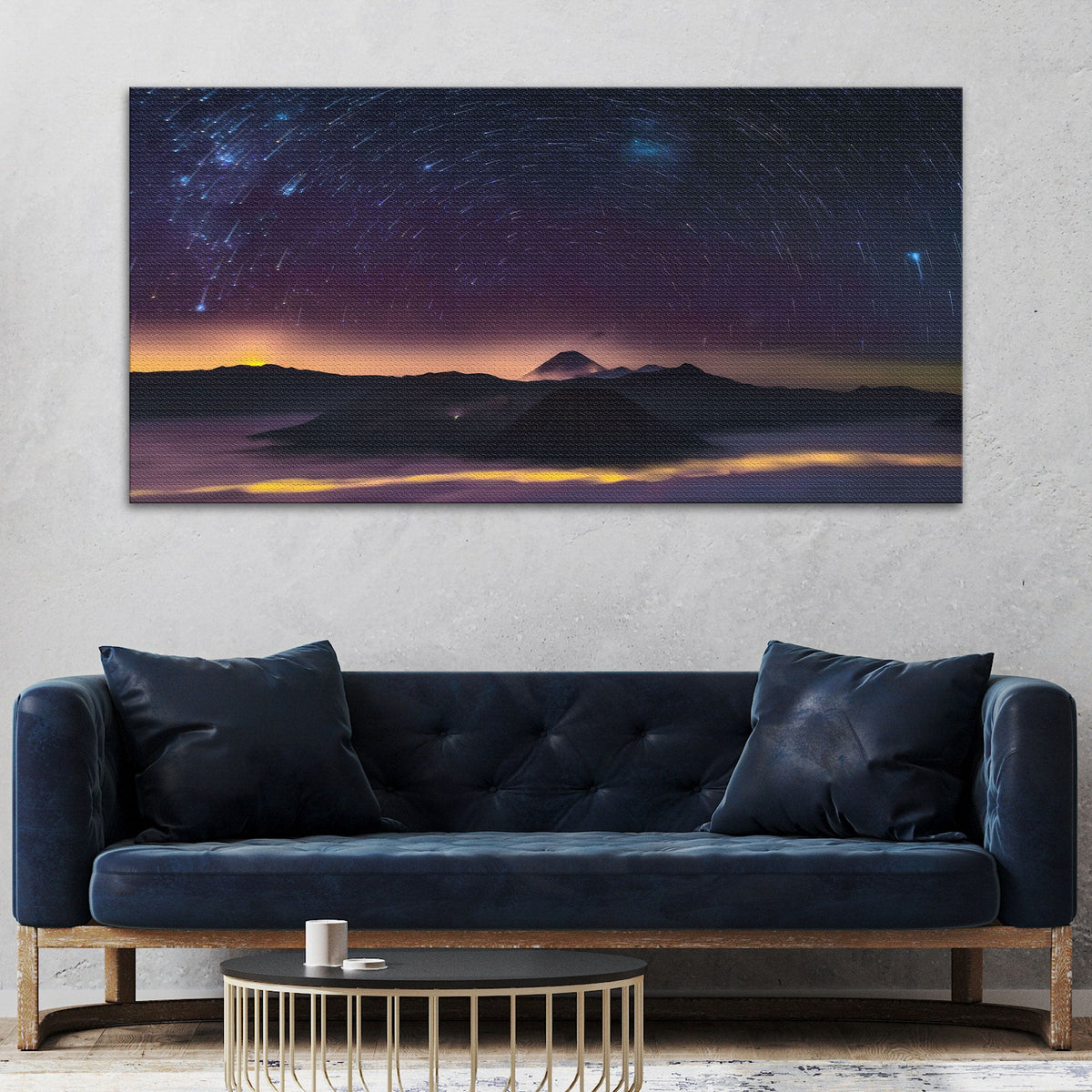 Majestic Starry Night Sky Canvas Wall Art