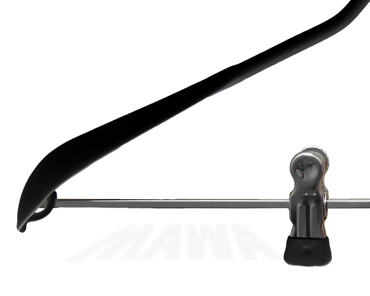 MAWA BodyForm 42-LK Hanger with Pant Bar & Clips, Black