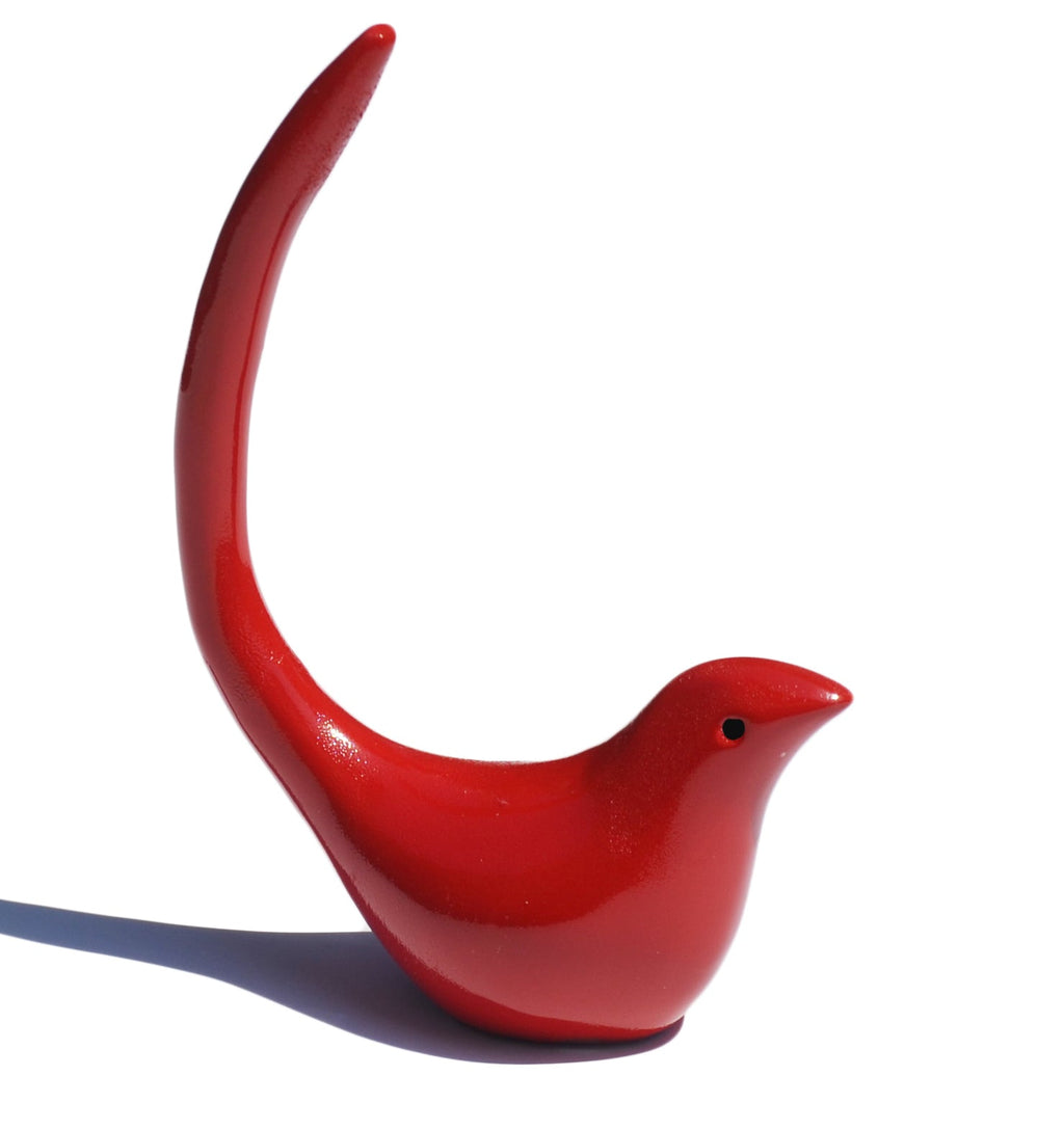 Vibhsa Gifts Bird Ring Holder Jewelry (Red)