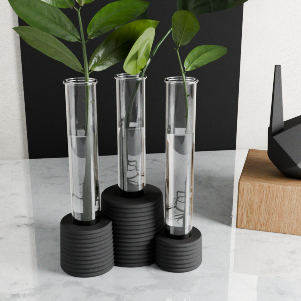 Triple Bubble Plant Propagation Station with 3 Glass Tubes