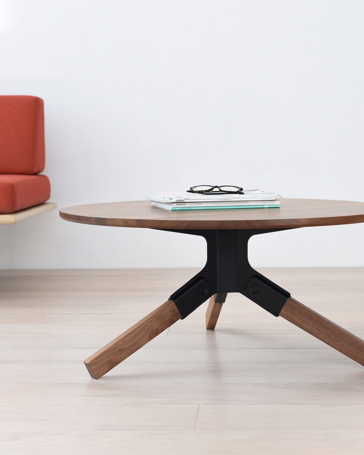 Conrad Walnut and Steel Coffee Table