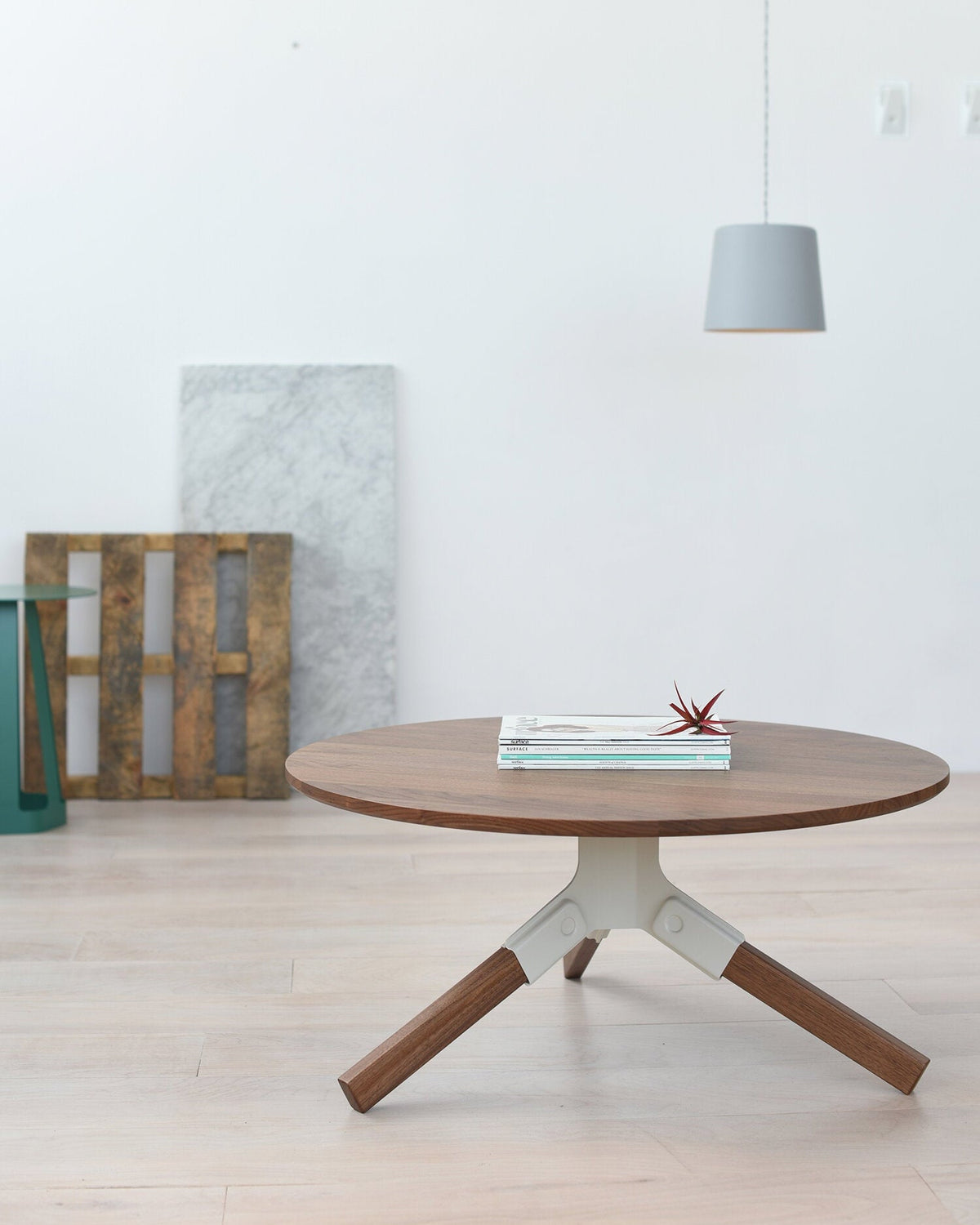 Conrad Walnut and Steel Coffee Table