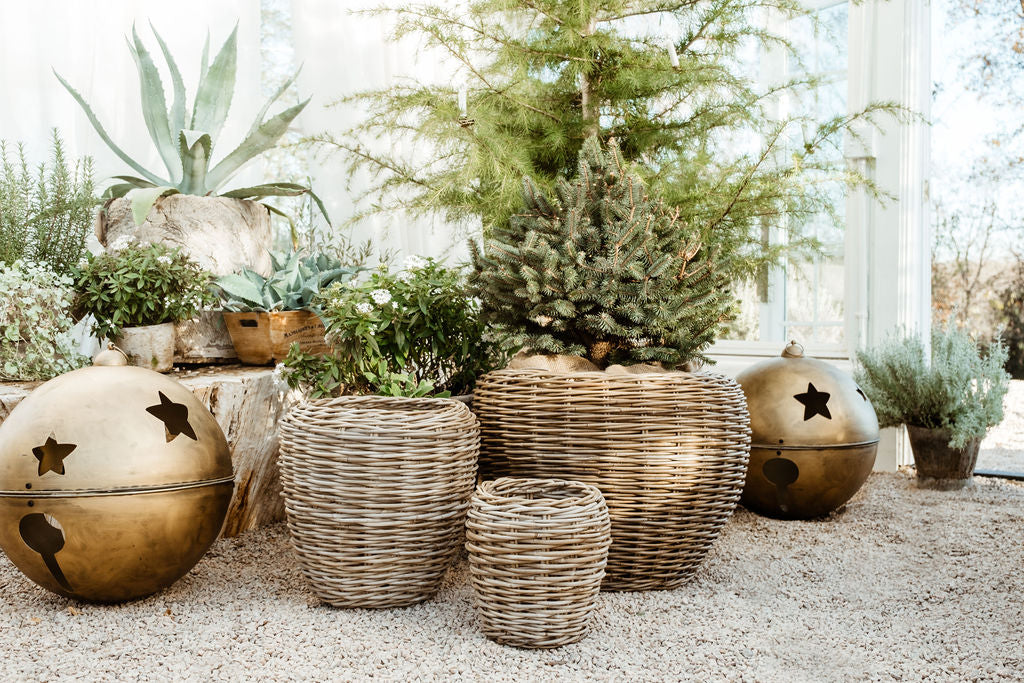 Rattan Garden Planter Baskets