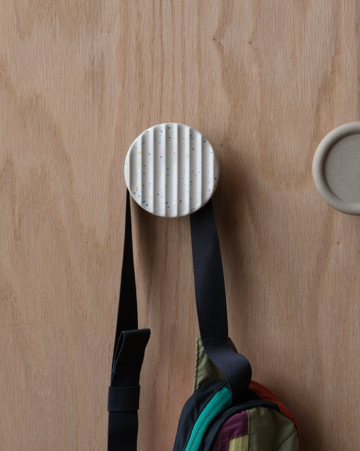 Sequence Stoneware Coat Hook - Fluted