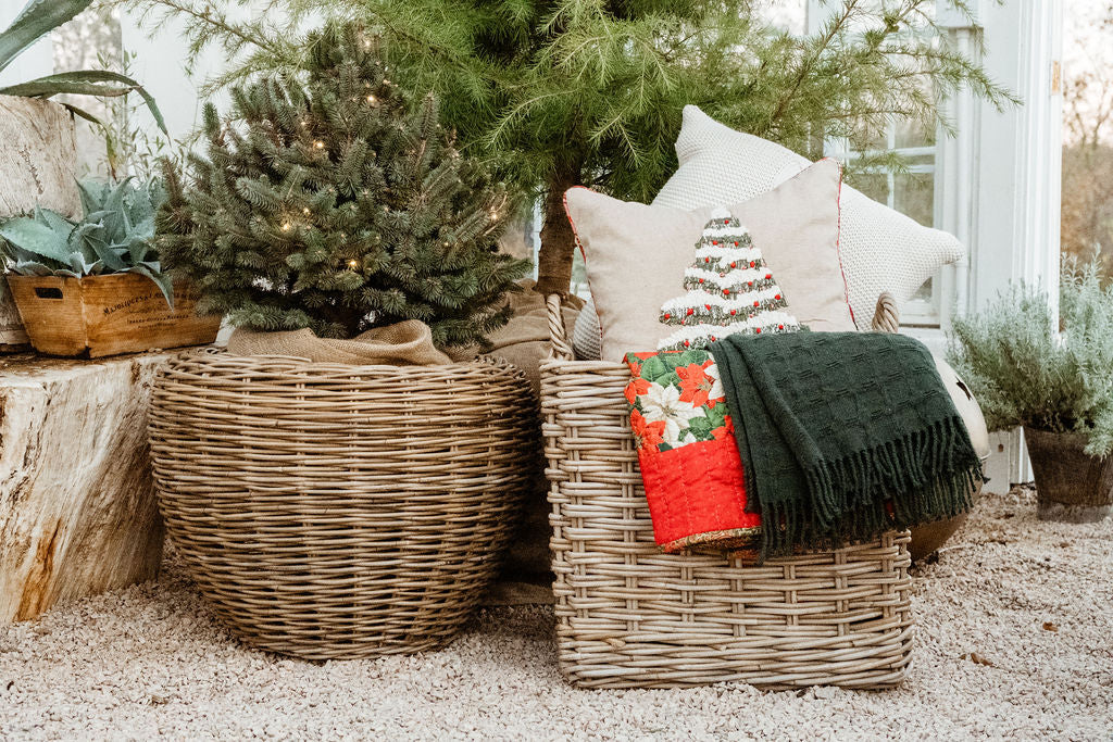 Rattan Garden Planter Baskets