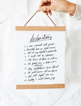 Print with banner wood