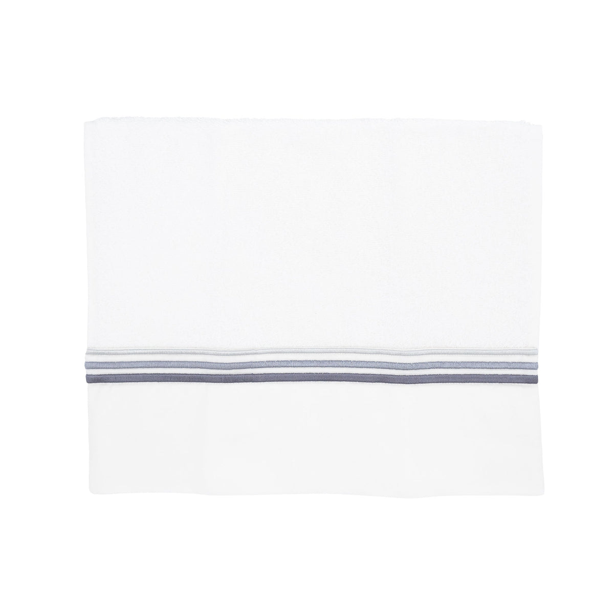 Guest Towels With Gray Stripe French Borders Set of 2