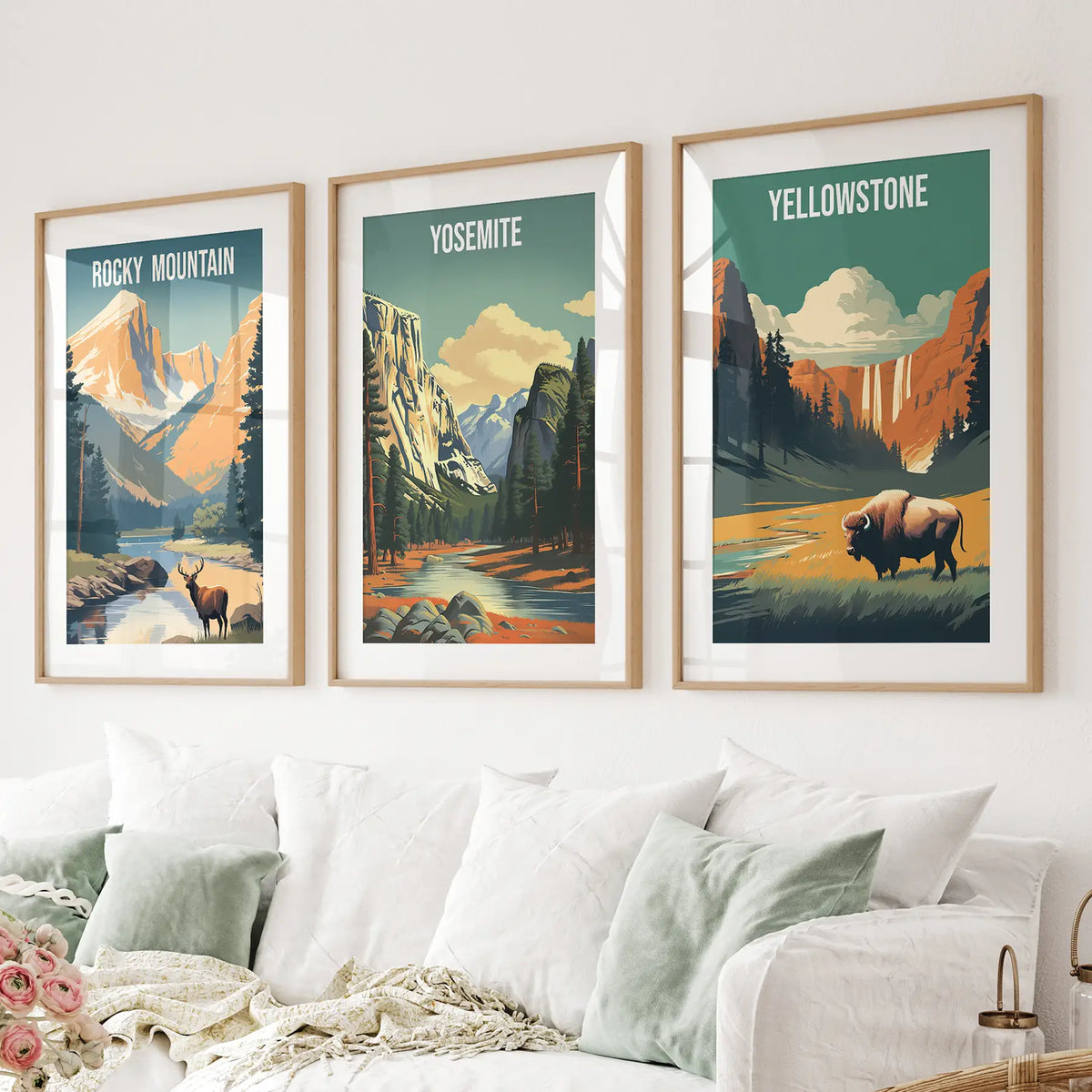 Rocky Mountain, Yosemite, Yellowstone. National Park Wall Art