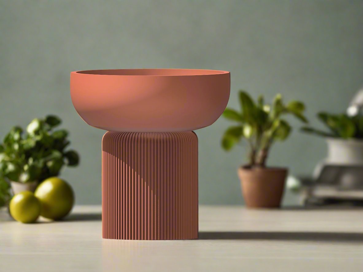 Modern Pedestal Plant Pot, Two-Piece