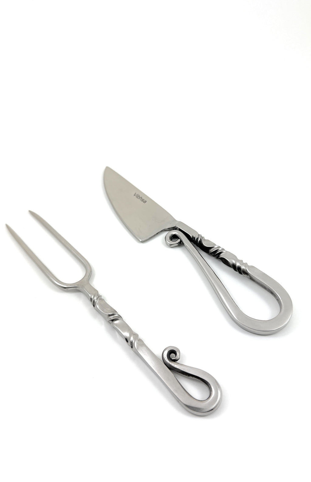 Designer Stainless Steel Carving Knife & Fork Set of 2