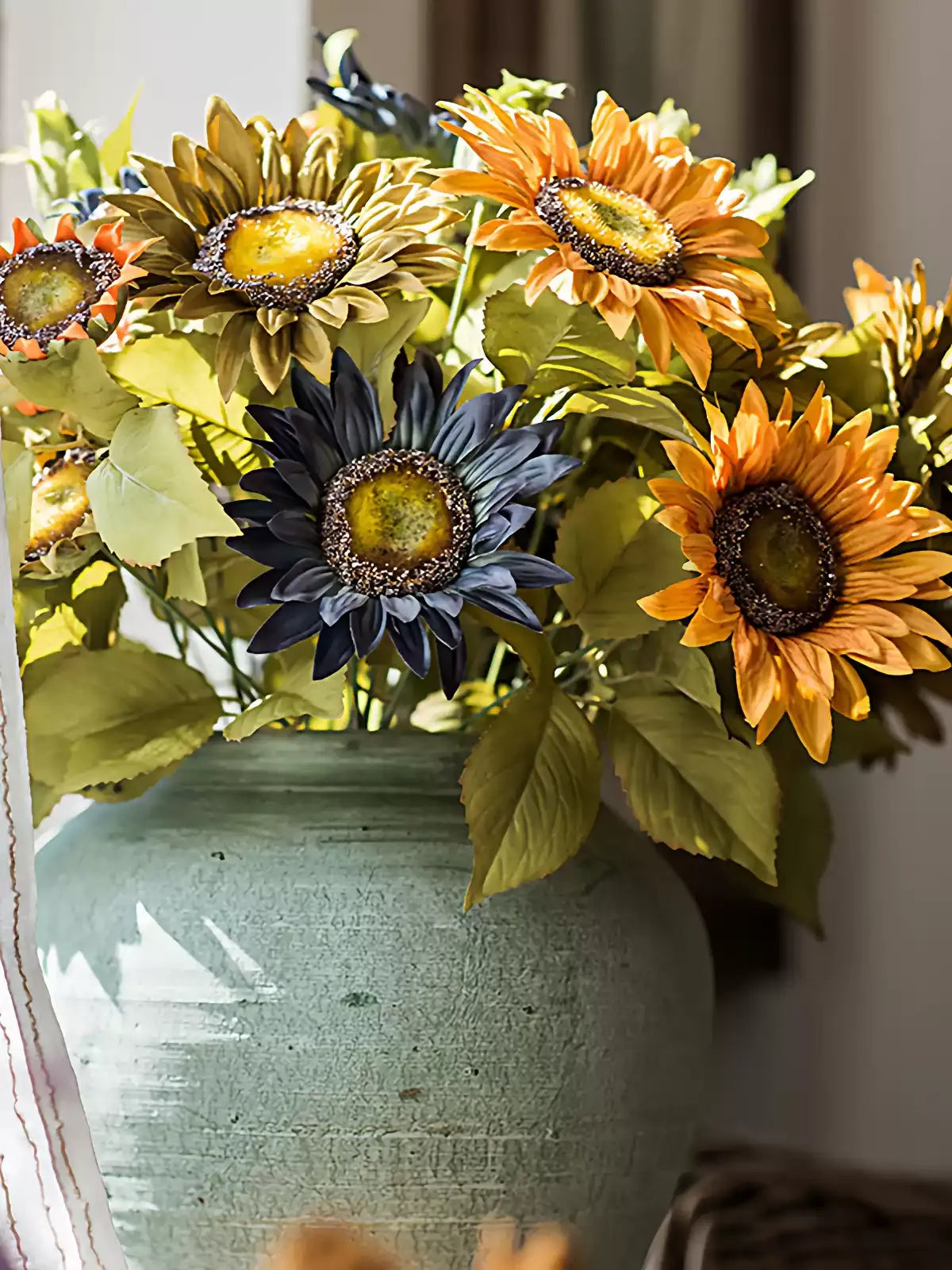 Artificial Painterly Sunflower Bouquet – 20"
