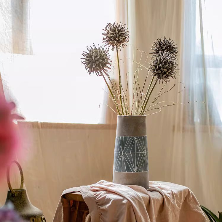 Artificial Rustic Thistle Pod Stem 27.5" Tall