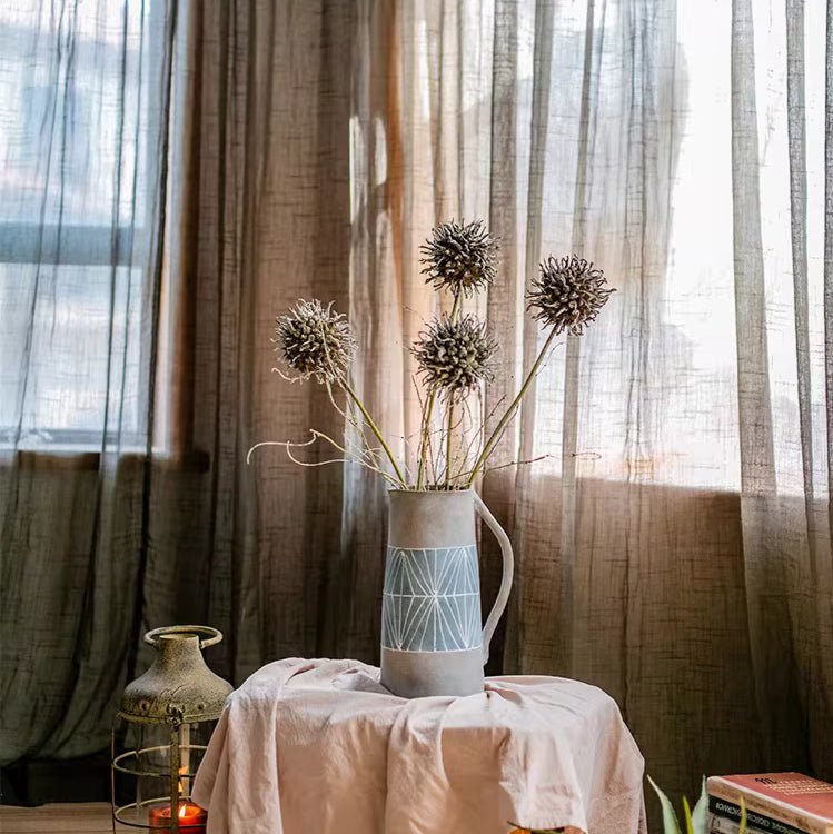 Artificial Rustic Thistle Pod Stem 27.5" Tall