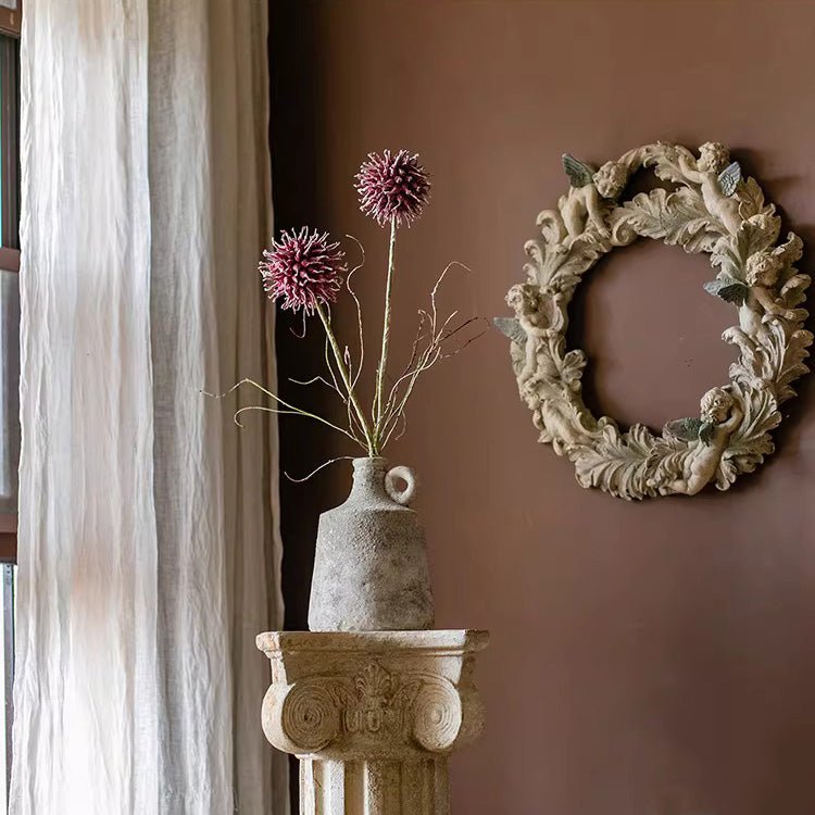 Artificial Rustic Thistle Pod Stem 27.5" Tall
