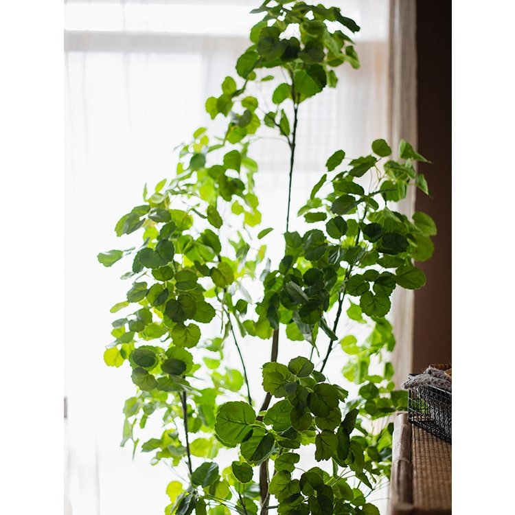 Artificial Silk Apple Banyan Leaf Tree in Pot