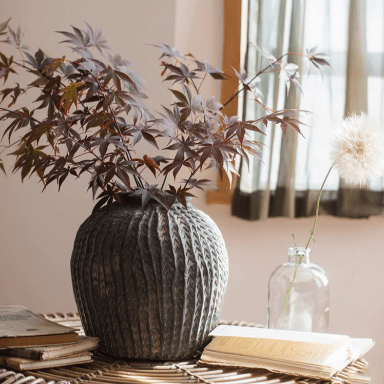 Artisan Handcrafted Antique-Style Concrete Vase