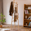 Solid Ash Wood Coat Rack 72.8" Tall