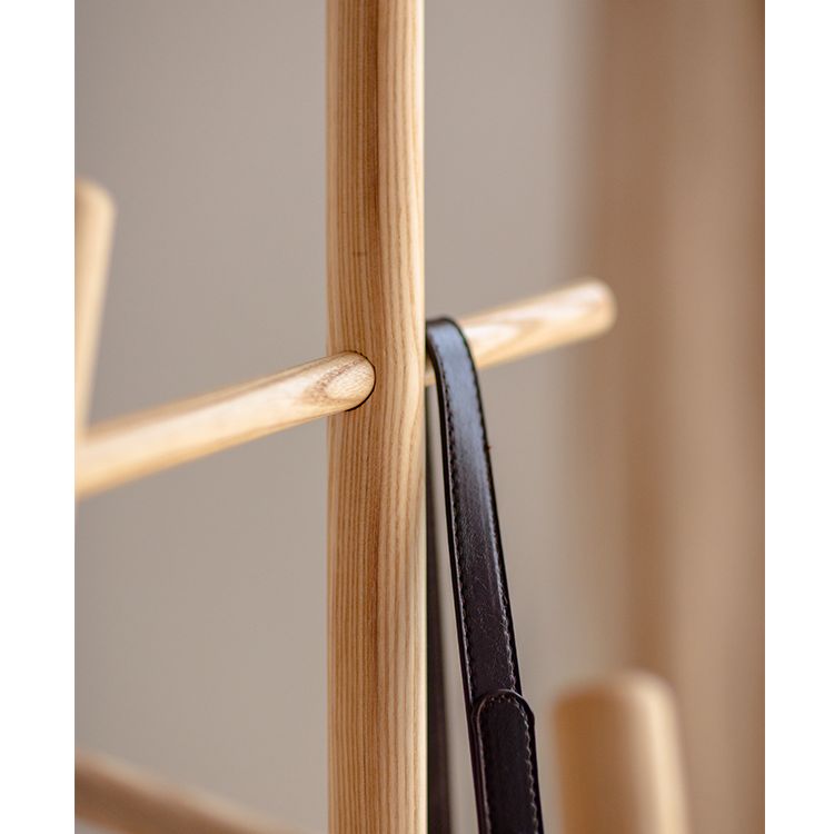 Solid Ash Wood Coat Rack 72.8" Tall