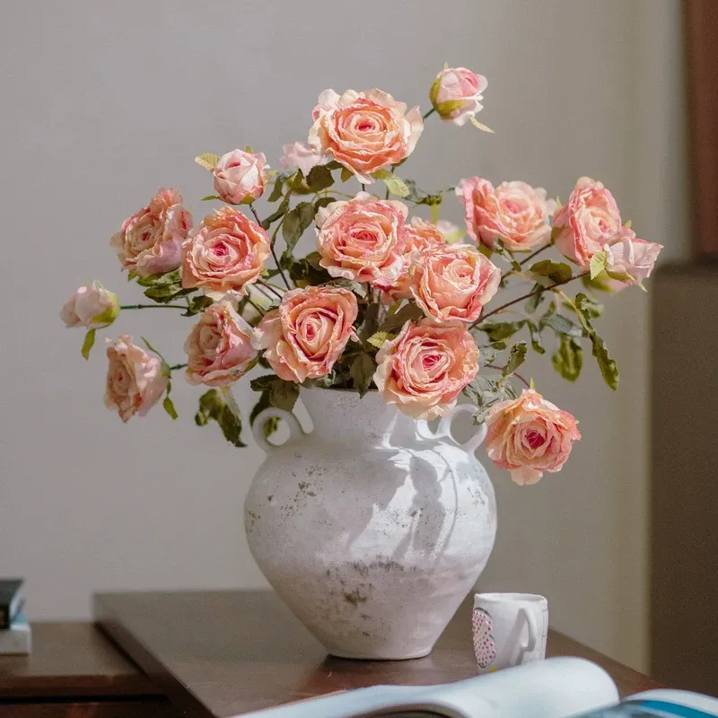 Artificial Antique Garden Rose Spray – 28.3"