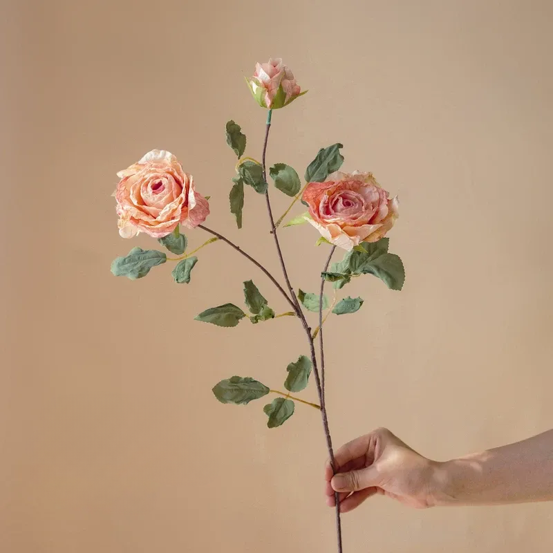 Artificial Antique Garden Rose Spray – 28.3"