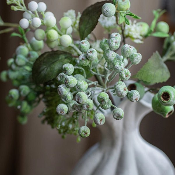 Artificial Blueberry & Greenery Bunch 13" Tall