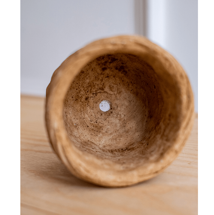 Bamboo-Look Cement Planter