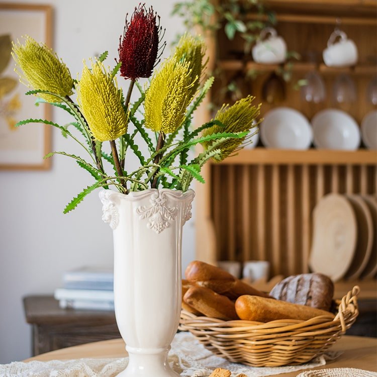 Faux Banksia Integrifolia Faux Flower 28" Tall Silk