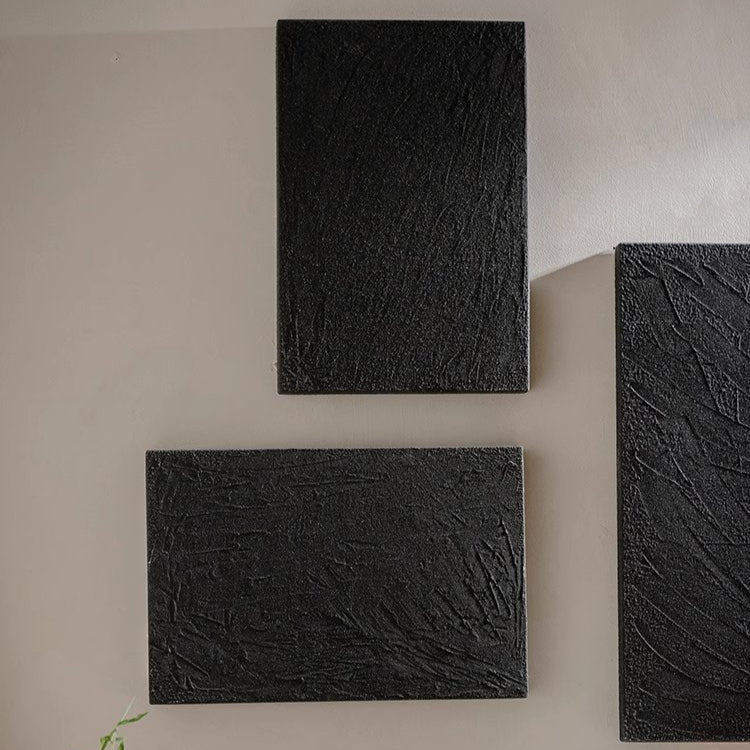 Black Textured Sandstone Wall Art