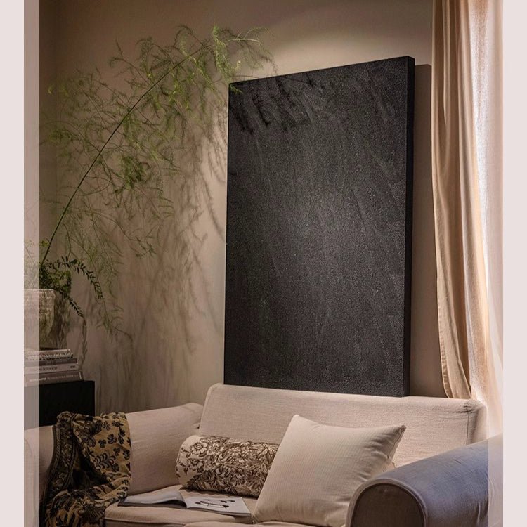 Black Textured Sandstone Wall Art