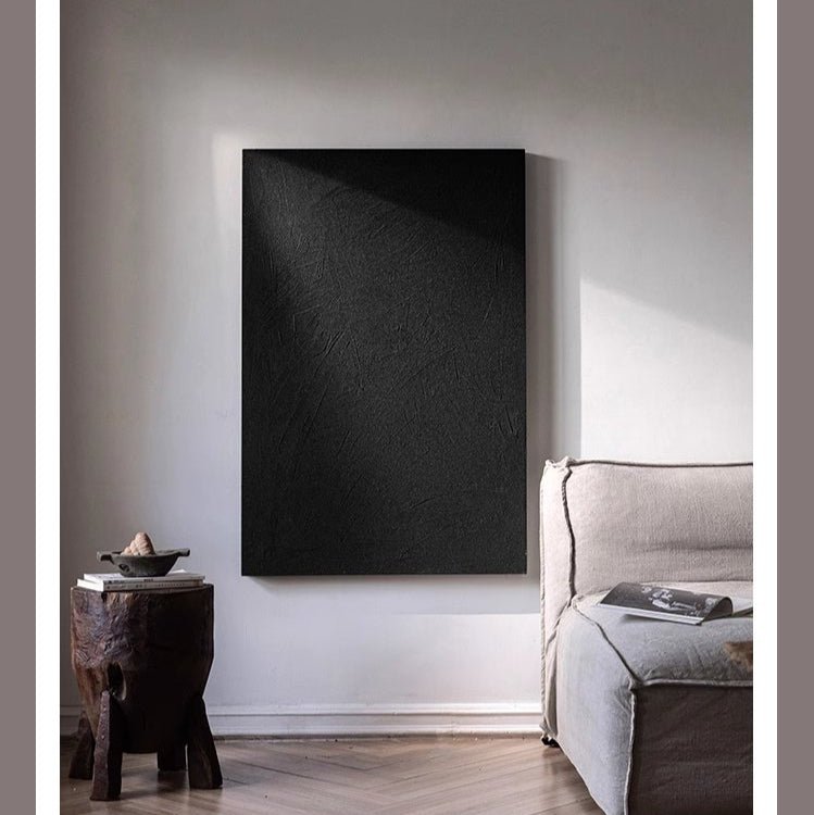 Black Textured Sandstone Wall Art
