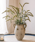 Artificial Three-Headed Dogtail Grass Stem 39" Tall