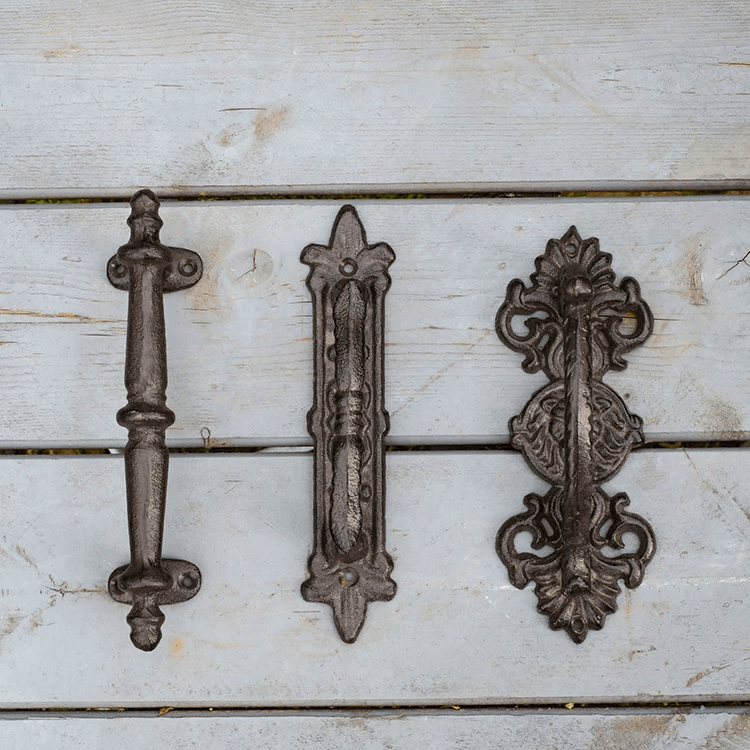 French Country Cast Iron Door Handle
