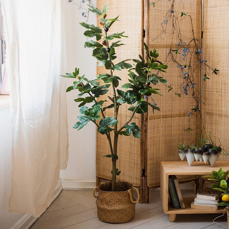 Artificial Silk Potted Fig Tree