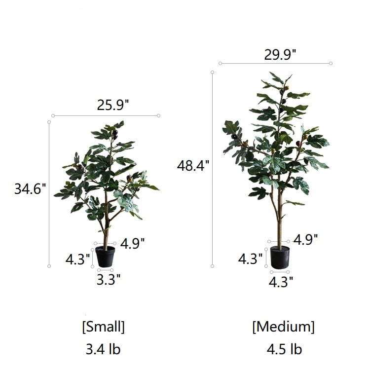 Artificial Silk Potted Fig Tree
