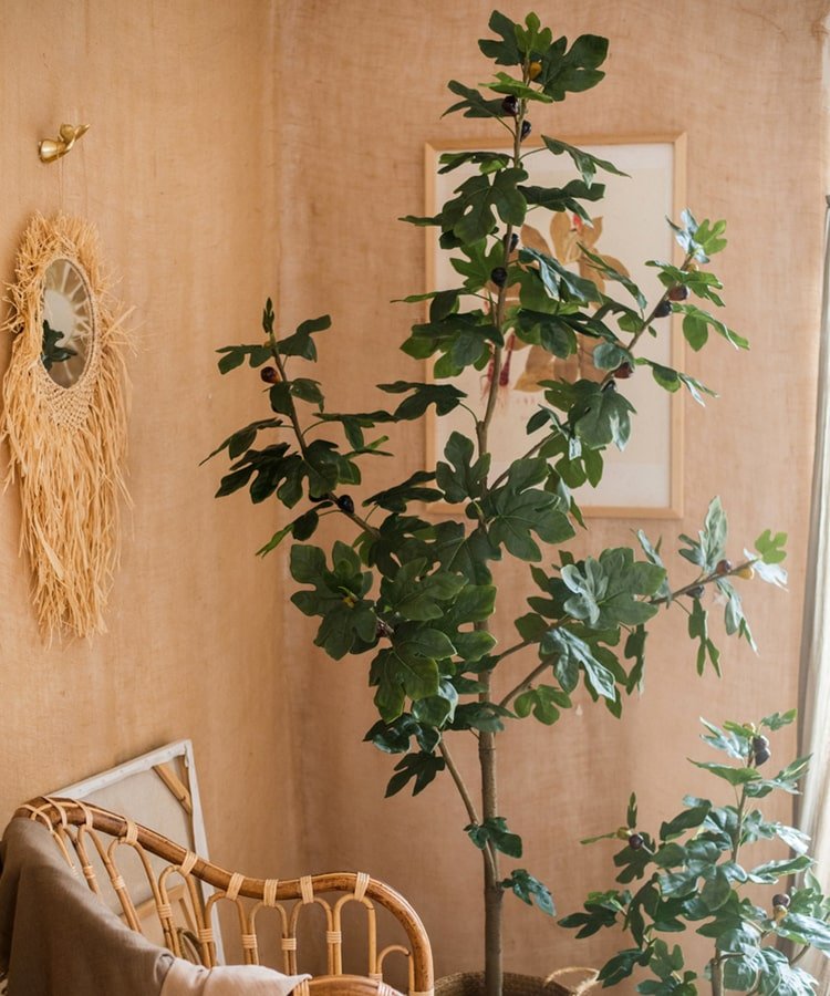 Artificial Silk Potted Fig Tree