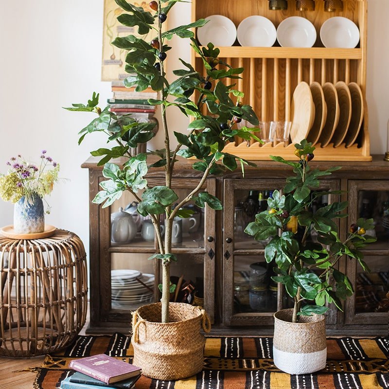 Artificial Silk Potted Fig Tree