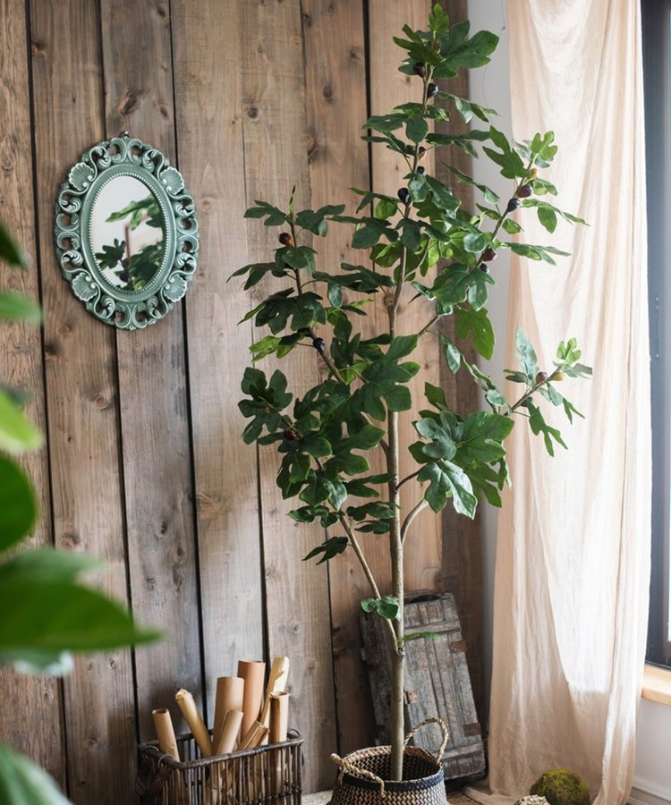 Artificial Silk Potted Fig Tree