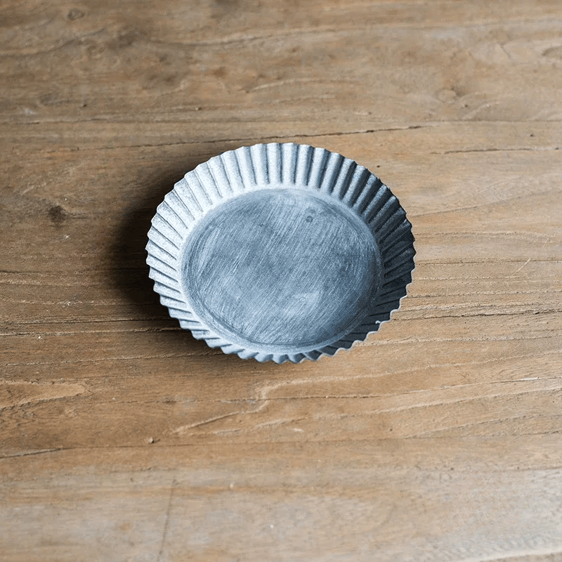 Rustic Fluted Metal Tray