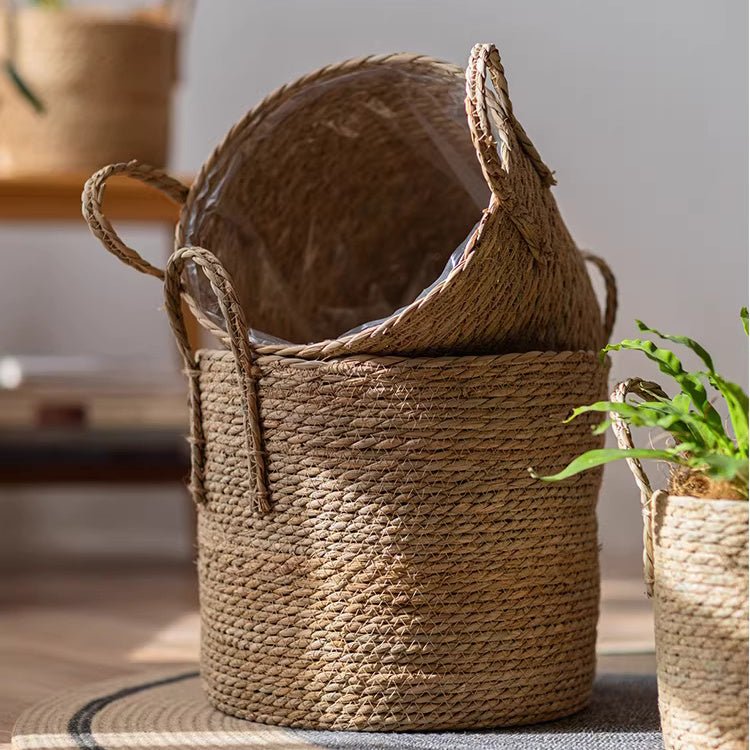 French Country Seagrass Planter Basket with Liner