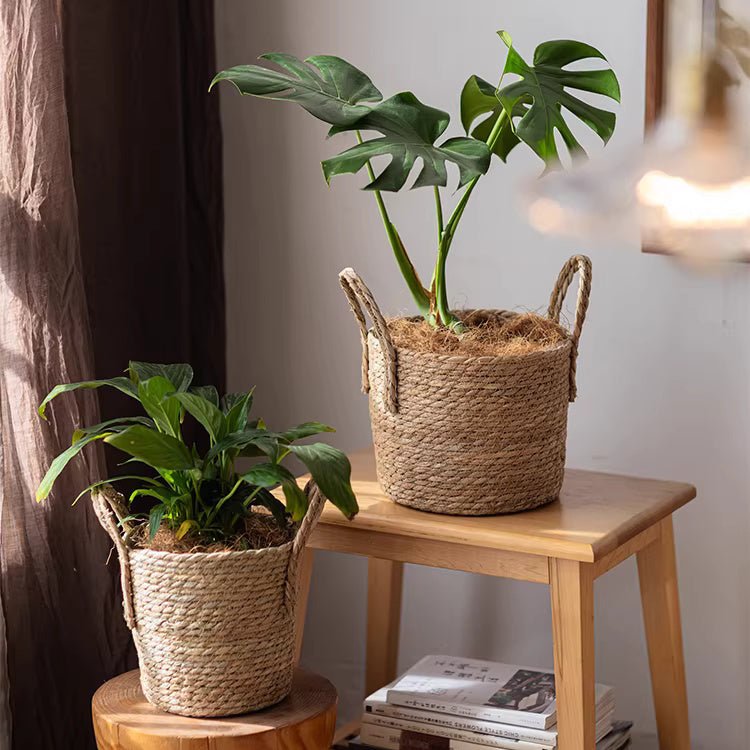 French Country Seagrass Planter Basket with Liner