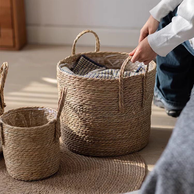 French Country Seagrass Planter Basket with Liner