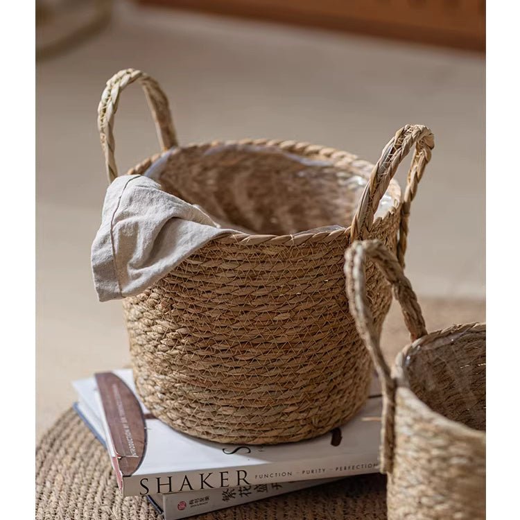 French Country Seagrass Planter Basket with Liner