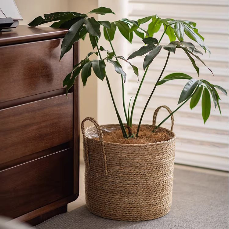 French Country Seagrass Planter Basket with Liner