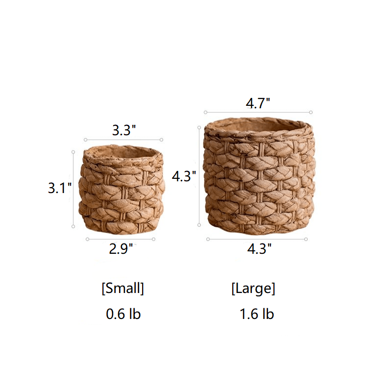 Grass-Weave-Look Cement Planter