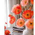 Artificial Large Silk Poppy Flower Stem 41" Tall