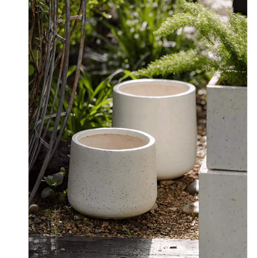 Modern Round White Planter