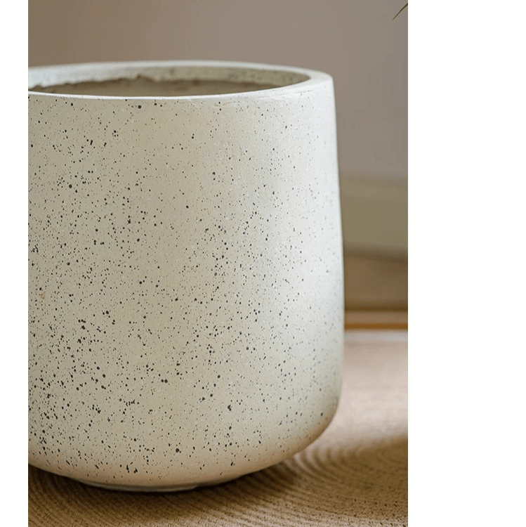 Modern Round White Planter