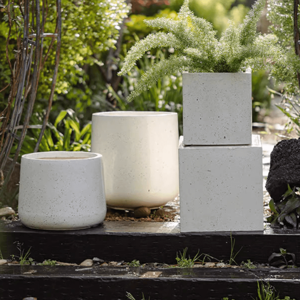 Modern Square White Planter
