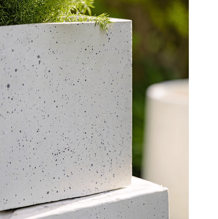 Modern Square White Planter