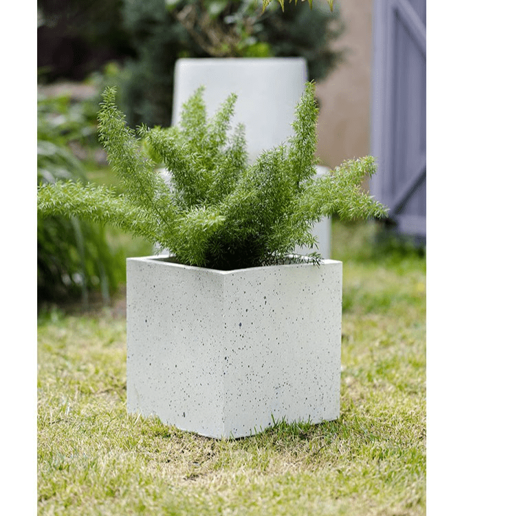 Modern Square White Planter